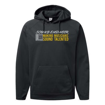 Audio Engineer Sound Technician Design Great Performance Fleece Hoodie