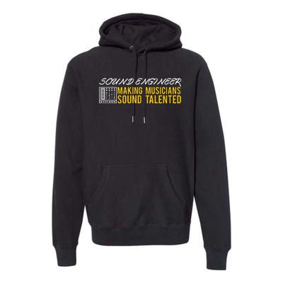 Audio Engineer Sound Technician Design Great Premium Hoodie