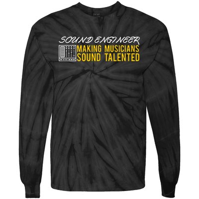 Audio Engineer Sound Technician Design Great Tie-Dye Long Sleeve Shirt