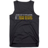 Audio Engineer Sound Technician Design Great Tank Top