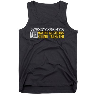 Audio Engineer Sound Technician Design Great Tank Top