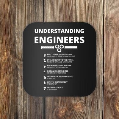 Awesome Engineering S Understanding Engineers Funny Sarcastic Engineering Gift Coaster