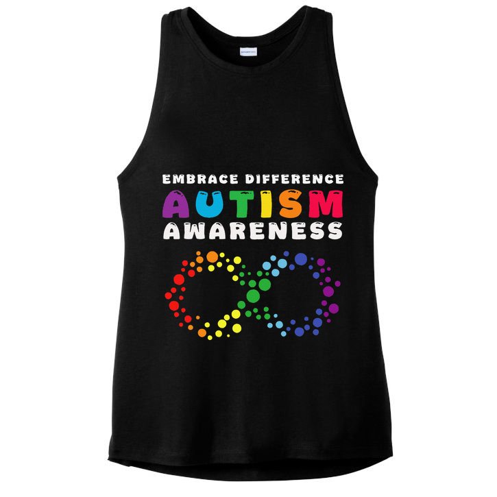 Autism Embrace The Spectrum Autism Awareness Ladies PosiCharge Tri-Blend Wicking Tank