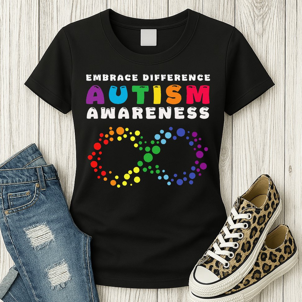 Autism Embrace The Spectrum Autism Awareness Womens T-Shirt