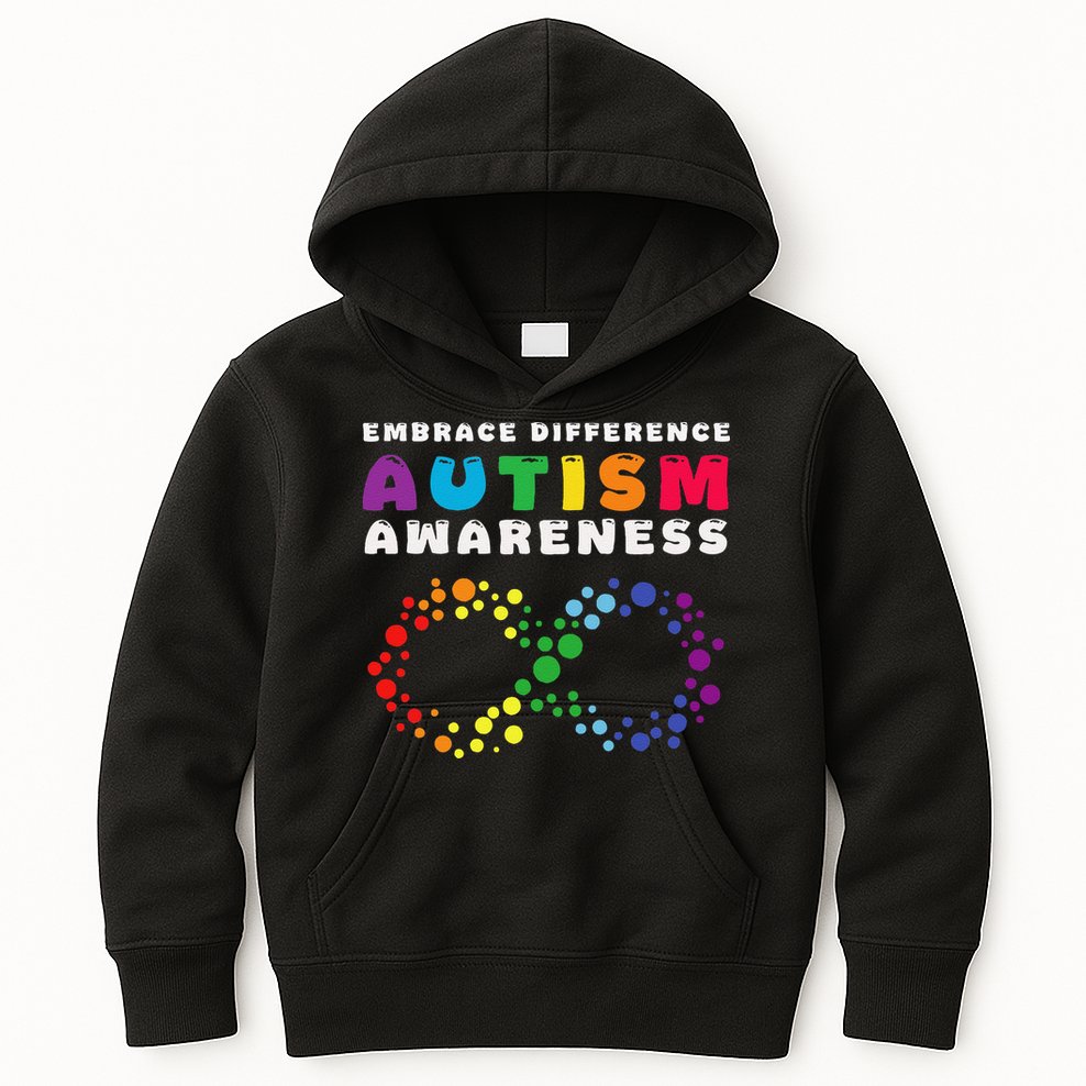 Autism Embrace The Spectrum Autism Awareness Kids Hoodie