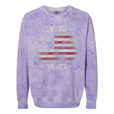 America Election Trump Vance 2024 Vice President Colorblast Crewneck Sweatshirt