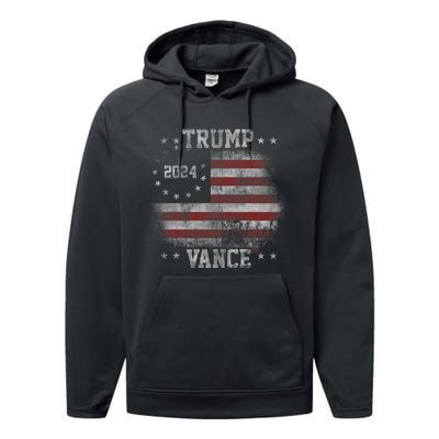 America Election Trump Vance 2024 Vice President Performance Fleece Hoodie