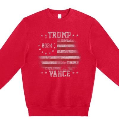 America Election Trump Vance 2024 Vice President Premium Crewneck Sweatshirt