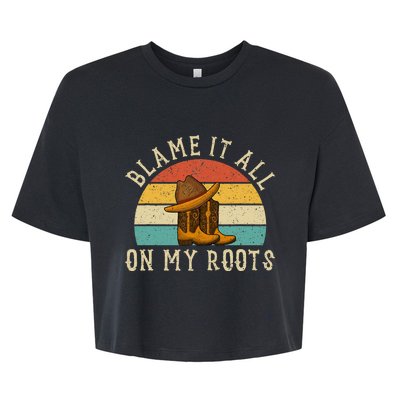 Accuse Everything To My Roots Country Music Bella+Canvas Jersey Crop Tee