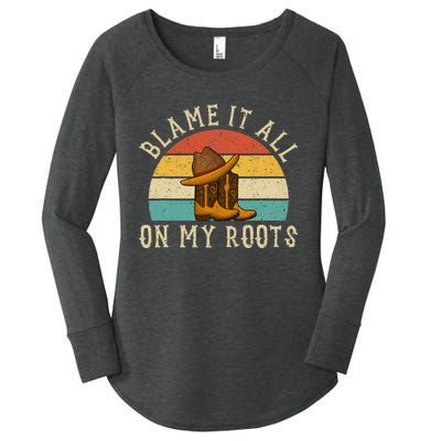 Accuse Everything To My Roots Country Music Women's Perfect Tri Tunic Long Sleeve Shirt