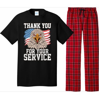 America Eagle Thank You Patriotic Veterans Day Gift Pajama Set