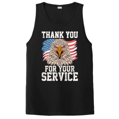 America Eagle Thank You Patriotic Veterans Day Gift PosiCharge Competitor Tank