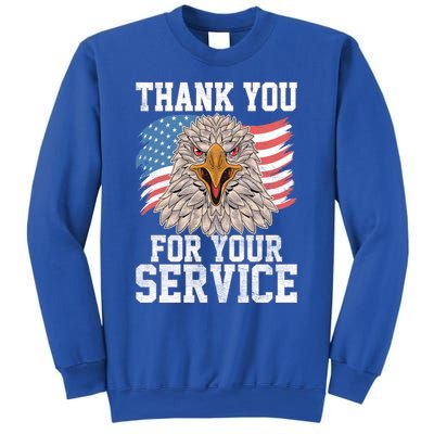 America Eagle Thank You Patriotic Veterans Day Gift Sweatshirt