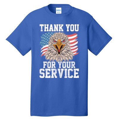 America Eagle Thank You Patriotic Veterans Day Gift Tall T-Shirt