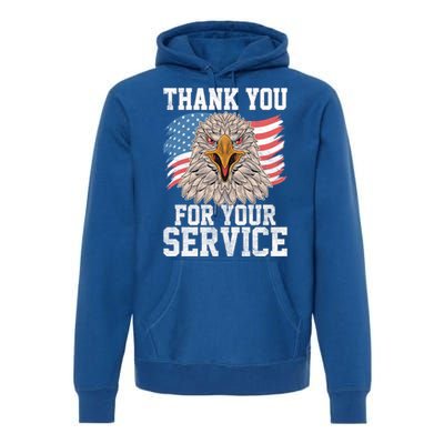 America Eagle Thank You Patriotic Veterans Day Gift Premium Hoodie