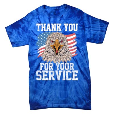 America Eagle Thank You Patriotic Veterans Day Gift Tie-Dye T-Shirt