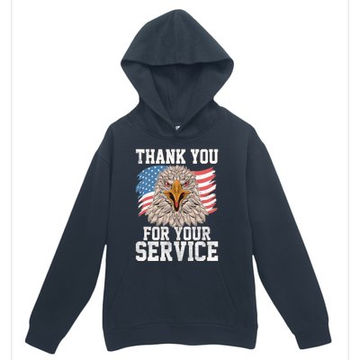 America Eagle Thank You Patriotic Veterans Day Gift Urban Pullover Hoodie