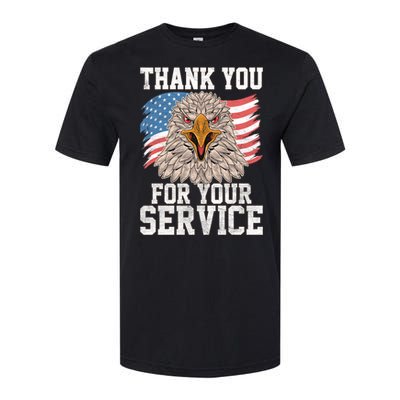 America Eagle Thank You Patriotic Veterans Day Gift Softstyle CVC T-Shirt