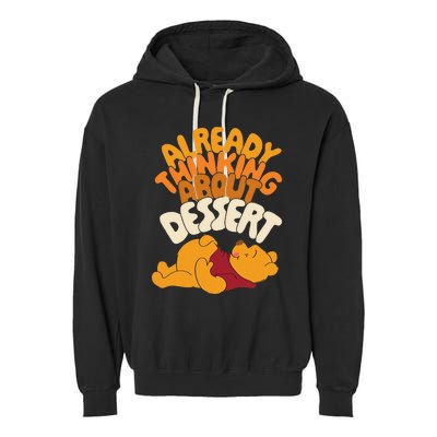 Amazon Essentials Thanksgiving Already Thinking About Dessert Garment-Dyed Fleece Hoodie