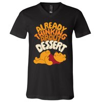 Amazon Essentials Thanksgiving Already Thinking About Dessert V-Neck T-Shirt