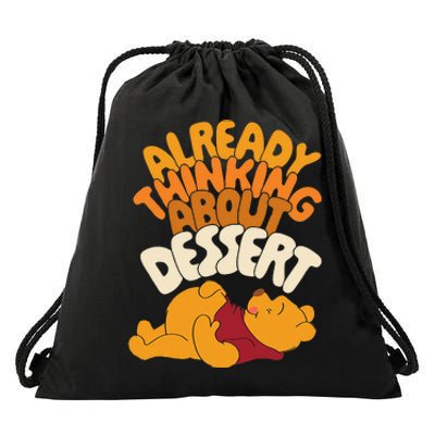 Amazon Essentials Thanksgiving Already Thinking About Dessert Drawstring Bag