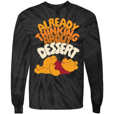 Amazon Essentials Thanksgiving Already Thinking About Dessert Tie-Dye Long Sleeve Shirt