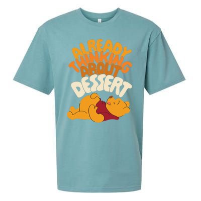 Amazon Essentials Thanksgiving Already Thinking About Dessert Sueded Cloud Jersey T-Shirt