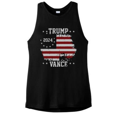 America Election Trump Vance 2024 Vice President Ladies PosiCharge Tri-Blend Wicking Tank