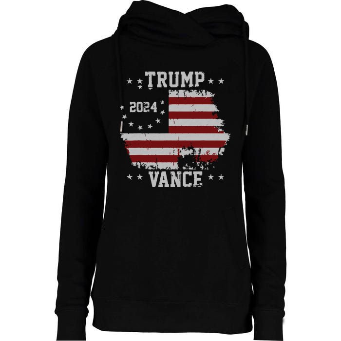 America Election Trump Vance 2024 Vice President Womens Funnel Neck Pullover Hood