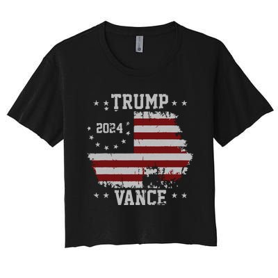 America Election Trump Vance 2024 Vice President Women's Crop Top Tee