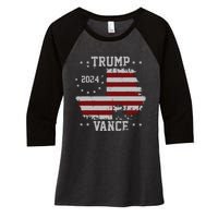 America Election Trump Vance 2024 Vice President Women's Tri-Blend 3/4-Sleeve Raglan Shirt