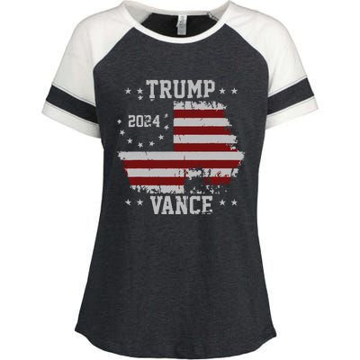 America Election Trump Vance 2024 Vice President Enza Ladies Jersey Colorblock Tee