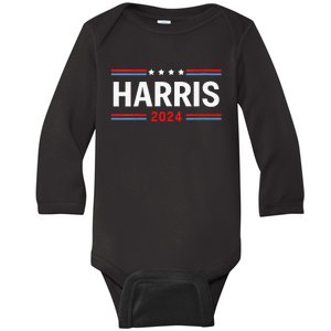 America Election Usa Vote Kamala Harris 2024 President Baby Long Sleeve Bodysuit