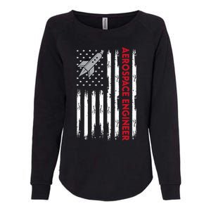 Aerospace Engineer USA Flag Design Womens California Wash Sweatshirt