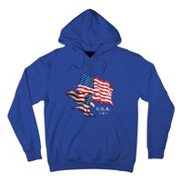 American Eagle Usa Flag Patriotic American Funny Gift Hoodie