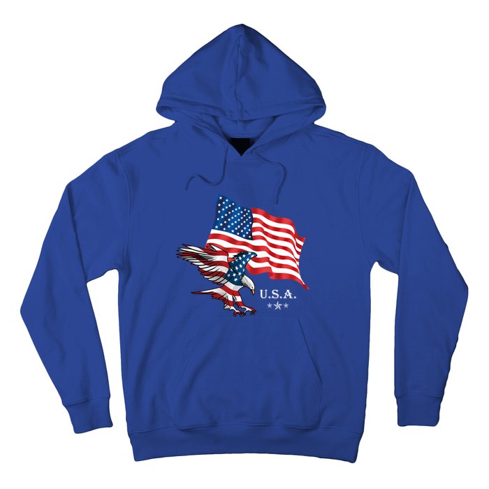 American Eagle Usa Flag Patriotic American Funny Gift Hoodie