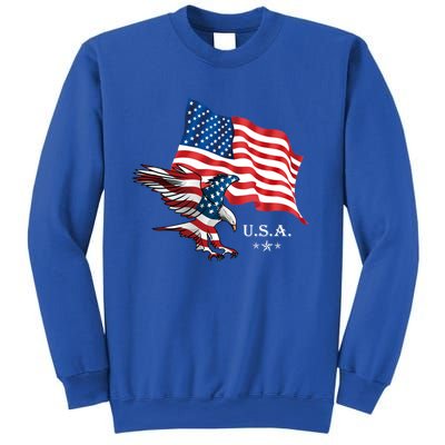 American Eagle Usa Flag Patriotic American Funny Gift Sweatshirt