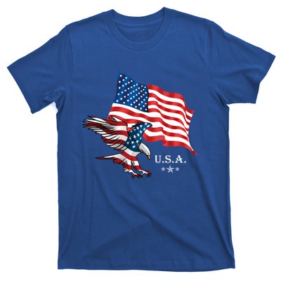 American Eagle Usa Flag Patriotic American Funny Gift T-Shirt