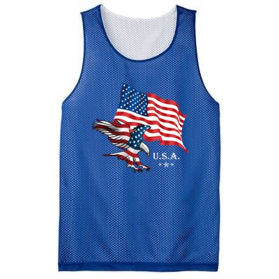 American Eagle Usa Flag Patriotic American Funny Gift Mesh Reversible Basketball Jersey Tank