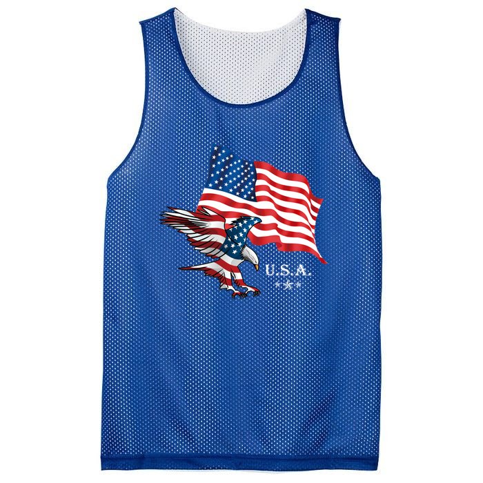 American Eagle Usa Flag Patriotic American Funny Gift Mesh Reversible Basketball Jersey Tank