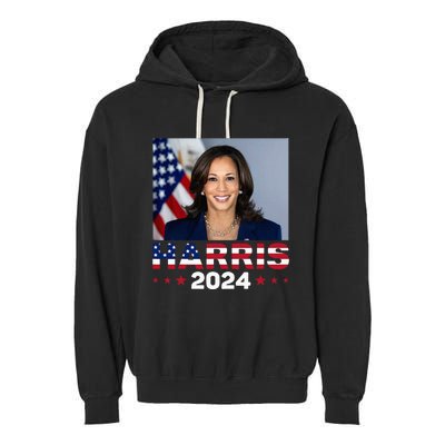 America Election Usa Vote Kamala Harris 2024 Presiden Garment-Dyed Fleece Hoodie