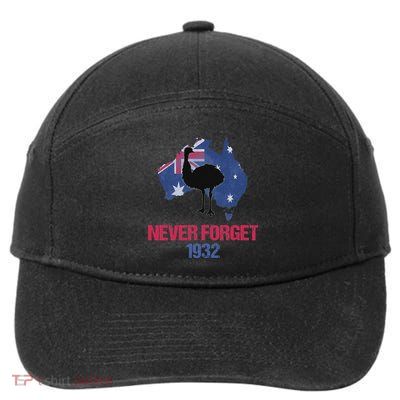 Agema Emu War 1932 Never Forget Australian History  7-Panel Snapback Hat