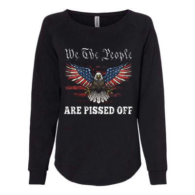 American Eagle We The People Are Pissed Off Us Flag Womens California Wash Sweatshirt