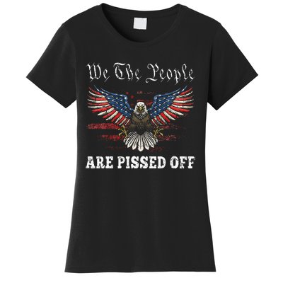 American Eagle We The People Are Pissed Off Us Flag Women's T-Shirt