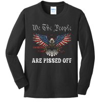 American Eagle We The People Are Pissed Off Us Flag Kids Long Sleeve Shirt