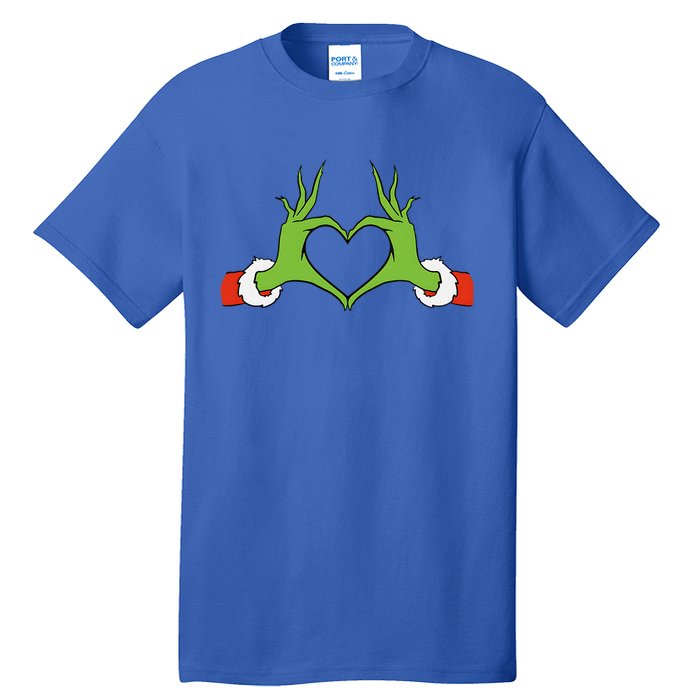 Awesome Elf With Cute Heart Hands Style Christmas Costumes Tall T-Shirt