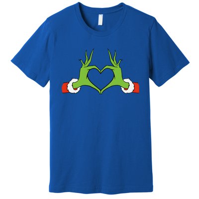 Awesome Elf With Cute Heart Hands Style Christmas Costumes Premium T-Shirt