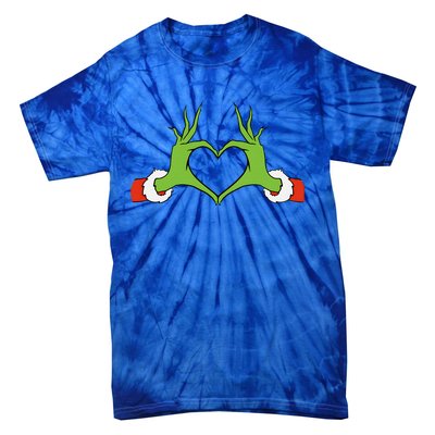 Awesome Elf With Cute Heart Hands Style Christmas Costumes Tie-Dye T-Shirt