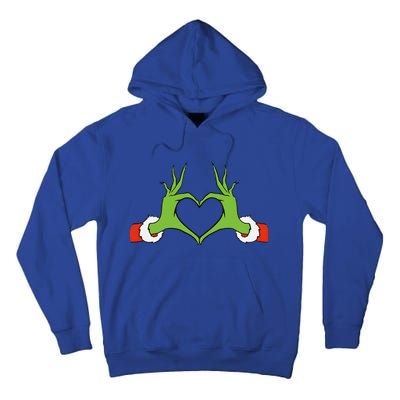 Awesome Elf With Cute Heart Hands Style Christmas Costumes Tall Hoodie