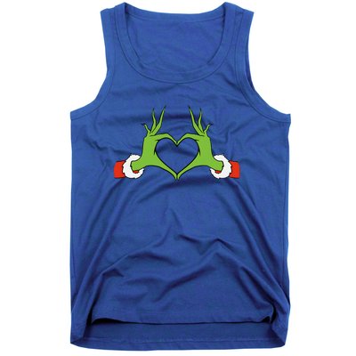 Awesome Elf With Cute Heart Hands Style Christmas Costumes Tank Top